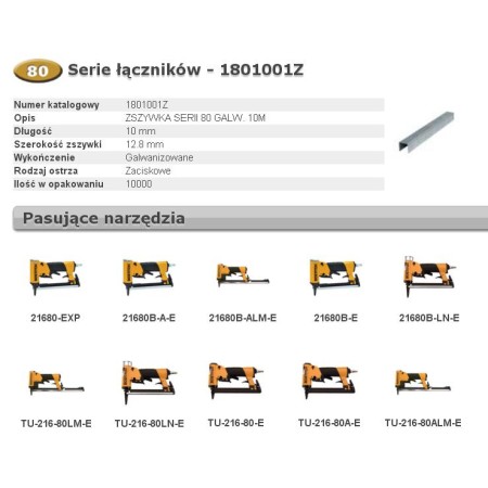 BOSTITCH ZSZYWKI 80 10mm  10 000 szt.
