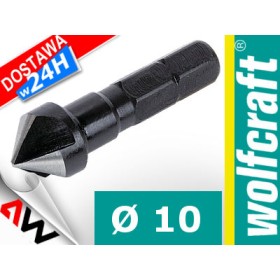 WOLFCRAFT FAZOWNIK/POGŁĘBIACZ STOŻKOWY 10mm HSS UCHWYT 6-KĄTNY