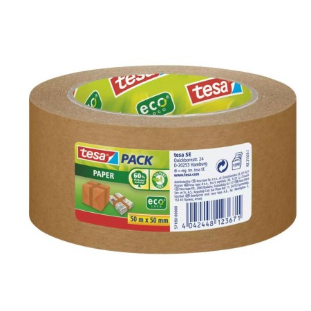 TESA TAŚMA PAKOWA PAPIEROWA 50mx50mm BRĄZOWA