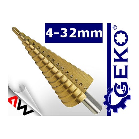WIERTŁO STOŻKOWE  4-32mm /GEKO