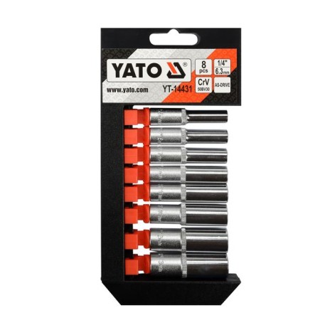 YATO NASADKI DŁUGIE 1/4" KOMPLET 8cz. /BL 14431