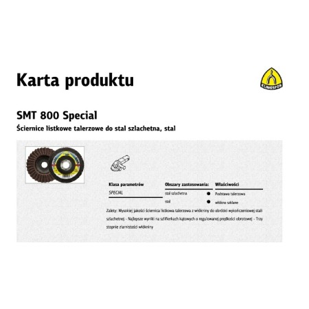 KLINGSPOR ŚCIERNICA LISTKOWA Z WŁÓKNINY SMT800 125mm COARSE
