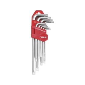 YATO KLUCZE TORX FAJKOWE 9szt. T10-T50 DŁUGIE, Z OTWOREM   0511