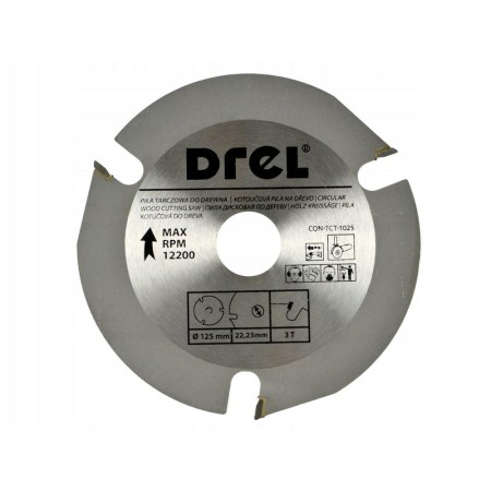 DREL TARCZA DO CIĘCIA DREWNA 125mm*22*3z