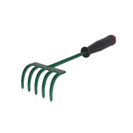 KARD GRABKI OGRODOWE 5-ZEBÓW PRĘT METALOWY 25cm Z RĄCZKĄ