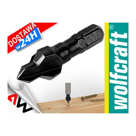 WOLFCRAFT WIERTŁO Z POGŁĘBIACZEM 5-12mm, CHWYT 6-KĄT 1/4"