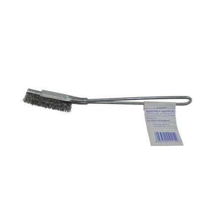 SZCZOTKA DRUCIANA METALOWA RĄCZKA 90mm/210 mm WYGIĘTA
