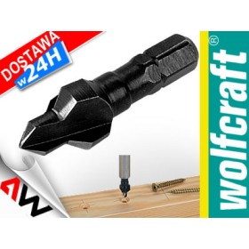 WOLFCRAFT WIERTŁO Z POGŁĘBIACZEM 3-8mm, CHWYT 6-KĄT 1/4"