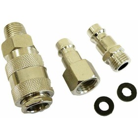 ZESTAW SZYBKOZŁĄCZEK PNEUMATYCZNYCH 1/4" 3szt. SILVER
