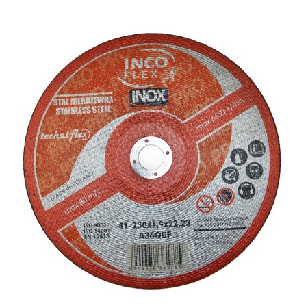 INCOFLEX TARCZA DO METALU INOX 230 x 1,9mm