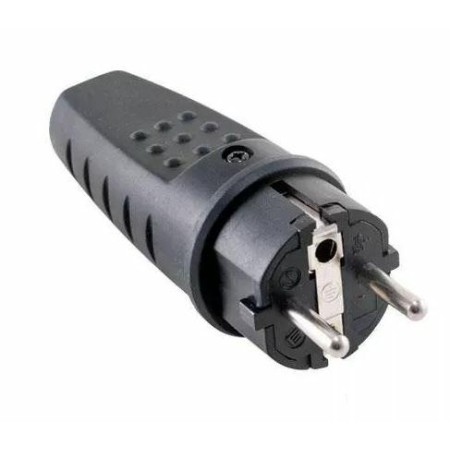 ORNO WTYCZKA GUMOWA PROSTA IP44 CZARNA 2P+Z