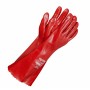 RĘKAWICE PCV  CZERWONE DŁUGIE 40cm  ROZ