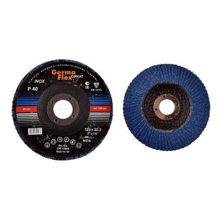 ŚCIERNICA LISTKOWA METAL CYRKON 125 gr.60 INOX