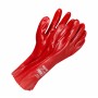RĘKAWICE PCV CZERWONE DŁUGIE 35cm  ROZ 10