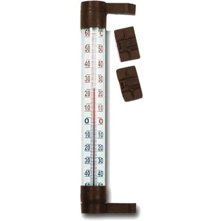 TERMOMETR ZAOKIENNY 19,5cm BRĄZOWY