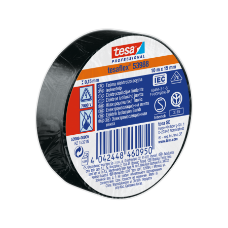 TESA TAŚMA IZOLACYJNA CZARNA 15mm x 10m  5000V
