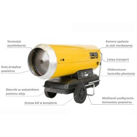 MASTER NAGRZEWNICA OLEJOWA B 360 BEZ ODPROWADZENIA SPALIN 111kW