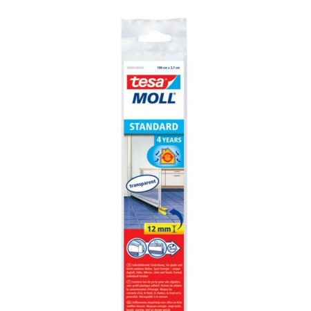 TESA USZCZELKA SZCZOTKOWA POD DRZWI 1m x 37mm PRZEZROCZYSTA