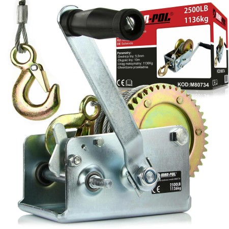 PRZYCIĄGARKA KORBOWA 1136 KG 10m LINKI /MAR-POL