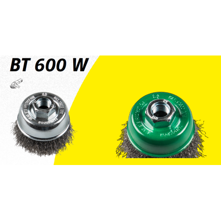 K.SZCZOTKA GARNKOWA  65mm M14 BT600W DRUT FALISTY NIERDZEWNY