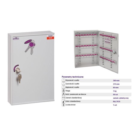 SZAFKA NA KLUCZE TG-16SK-50 / 50szt. ZAWIESZEK