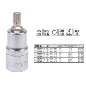 YATO KLUCZ TRZPIENIOWY SPLINE 1/2" M10x 55mm