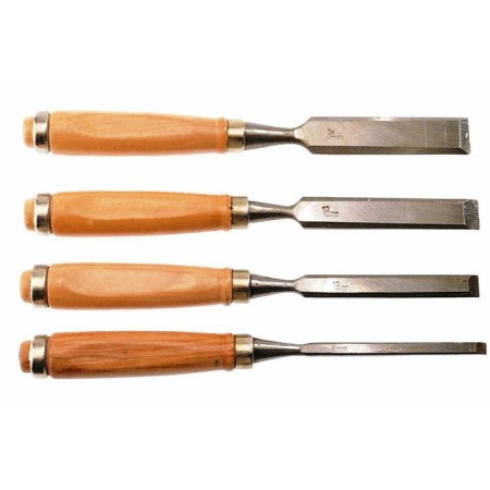 DREL DŁUTA DO DREWNA  PŁASKIE KPL. 4szt. 6/12/18/24mm