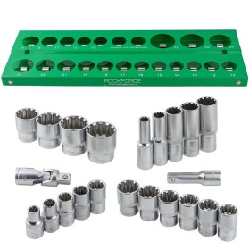 ROCKFORCE NASADKI KRÓTKIE 12-KĄT. 22szt.1/2" 10-32mm /WKŁADKA/PÓŁKA