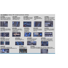 KING TONY WÓZEK WARSZTATOWY 8 SZUFLAD 325 SZARY