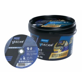 NORTON TARCZA.VULCAN 230 x 1,9 WIADERKO 50/szt. A46S DO METALU+2 TARCZE GRATIS