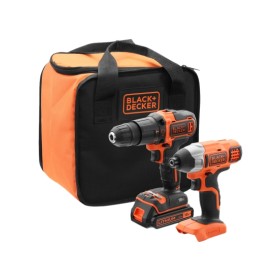 BLACK+DECKER ZESTAW 18V WKRĘTARKA + ZAKRĘTARKA 1x1,5Ah + TORBA