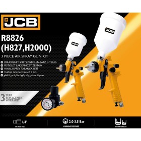 JCB PISTOLET LAKIERNICZNY ZESTAW 3el.