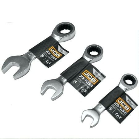 JCB KLUCZ OCZKOWY Z GRZECHOTKĄ  KRÓTKI 19mm