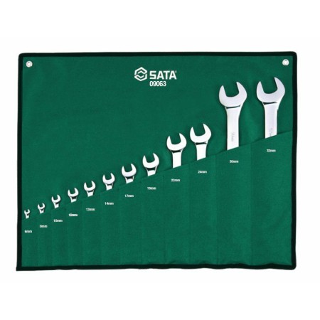 SATA KLUCZE PŁASKO-OCZKOWE 12szt. SASZETKA