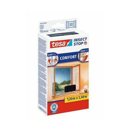 TESA MOSKITIERA OKIENNA CZARNA 1,2m x 2,4m COMFORT