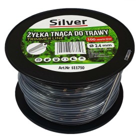 ŻYŁKA TNĄCA 2,4x100m  KWADRAT DUO-LINE  /SILVER