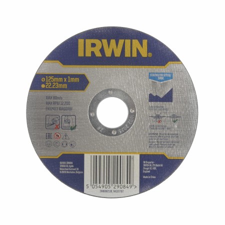 IRWIN TARCZA DO CIĘCIA STALI NIERDZEWNEJ PŁASKA 125mm x 1,0mm x 22,23mm