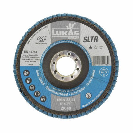 LUKAS ŚCIERNICA LISTKOWA 125mm P 40 SLTR INOX CYRKONOWA