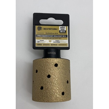 FREZ DIAMENTOWY WALCOWY M14  50mm /INDIAN PROFESSIONAL