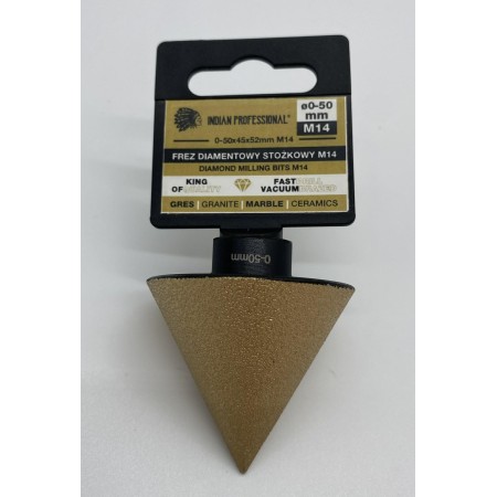 FREZ DIAMENTOWY STOŻKOWY M14  2-48mm /INDIAN PROFESSIONAL