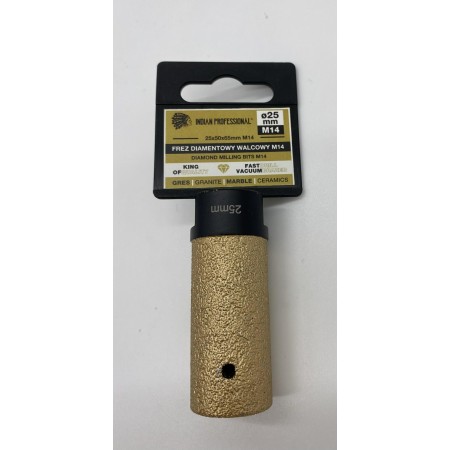 FREZ DIAMENTOWY WALCOWY M14  25mm /INDIAN PROFESSIONAL