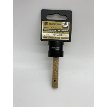 FREZ DIAMENTOWY WALCOWY M14  10mm /INDIAN PROFESSIONAL