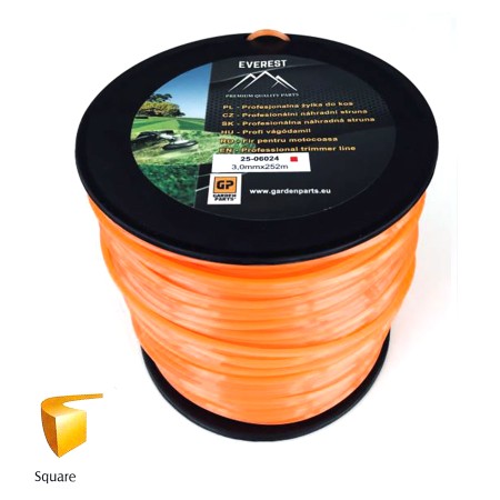 ŻYŁKA TNĄCA KWADRATOWA 3,0mm 252M EVEREST