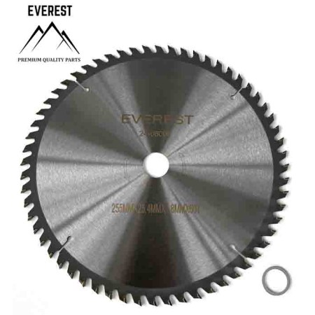 TARCZA TNĄCA UNIWERSALNA 60 ZĘBÓW ŚREDNICA OTWORU 25,4mm SZEROKOŚĆ 255mm GRUBOŚĆ 1.4mm EVEREST