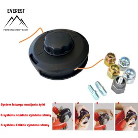 GŁOWICA ŻYŁKOWA PÓŁAUTOMATYCZNA 130mm PRO  10x1.25Z EVEREST