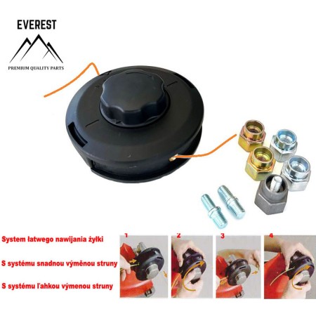 GŁOWICA ŻYŁKOWA PÓŁAUTOMATYCZNA 130mm PRO  10x1.25Z EVEREST