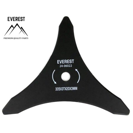 TARCZA TNĄCA UNIWERSALNA 3 ZĘBY ŚREDNICA OTWORU 20mm SZEROKOŚĆ 305mm GRUBOŚĆ 3mm EVEREST