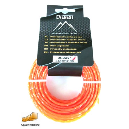 ŻYŁKA TNĄCA TWIST 2,65mm 15M EVEREST