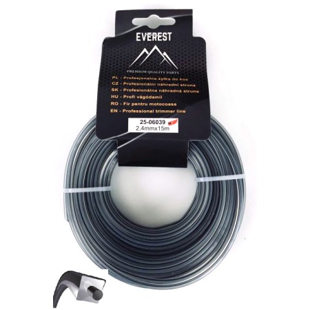 ŻYŁKA TNĄCA DUAL POWER LINE 2,4mm 15M EVEREST