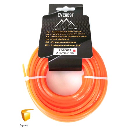 ŻYŁKA TNĄCA KWADRATOWA 2,65mm 15M EVEREST